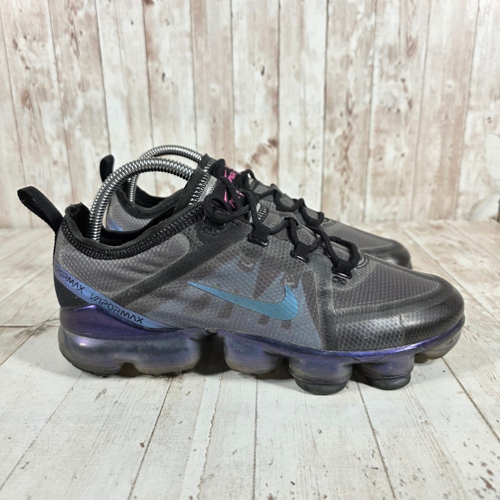Nike Air VaporMax 2019 Black Hyper Violet Pink Blast AJ2616-003 Womens 8.5 / 7Y